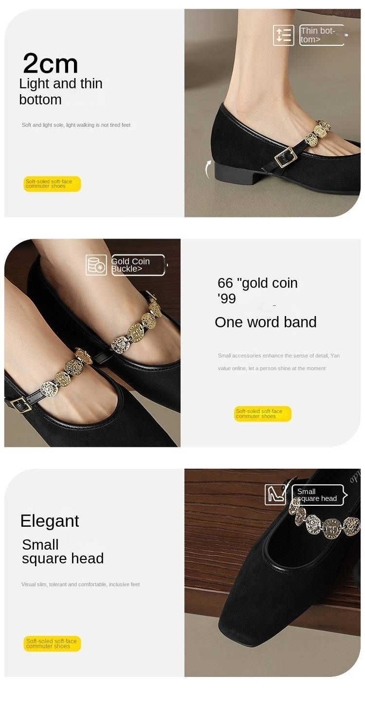 Cameido Trendy Vintage Leopard Print Shoes For Women, 2025 Autumn Metal Buckle Ankle Strap Shallow Square Heel Mary Jane Style_voghion.com