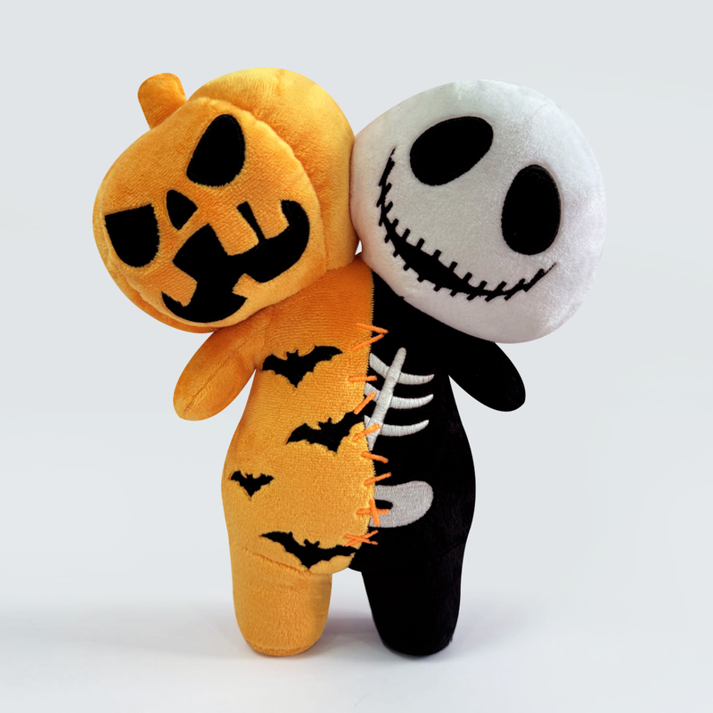New Design Halloween Luminous Pumpkin Skull Bat Ghost Plush Toy_voghion.com