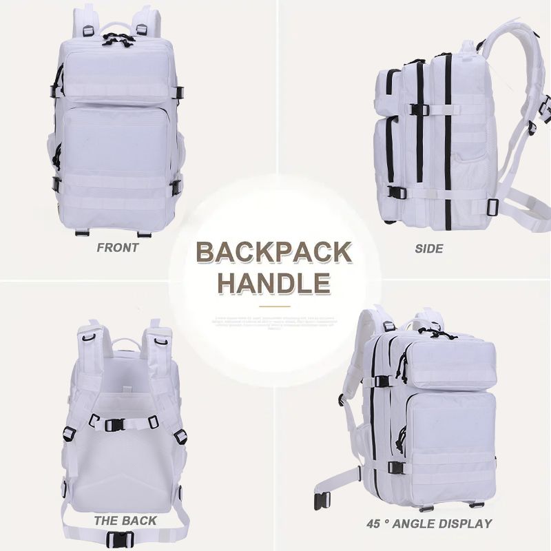 White Sports Backpacks For Men And Women, Ski Backpacks, Fashionable Casual Backpacks, Travel Backpacks, Travel Luggage Backpacks, Hiking Backpacks_voghion.com