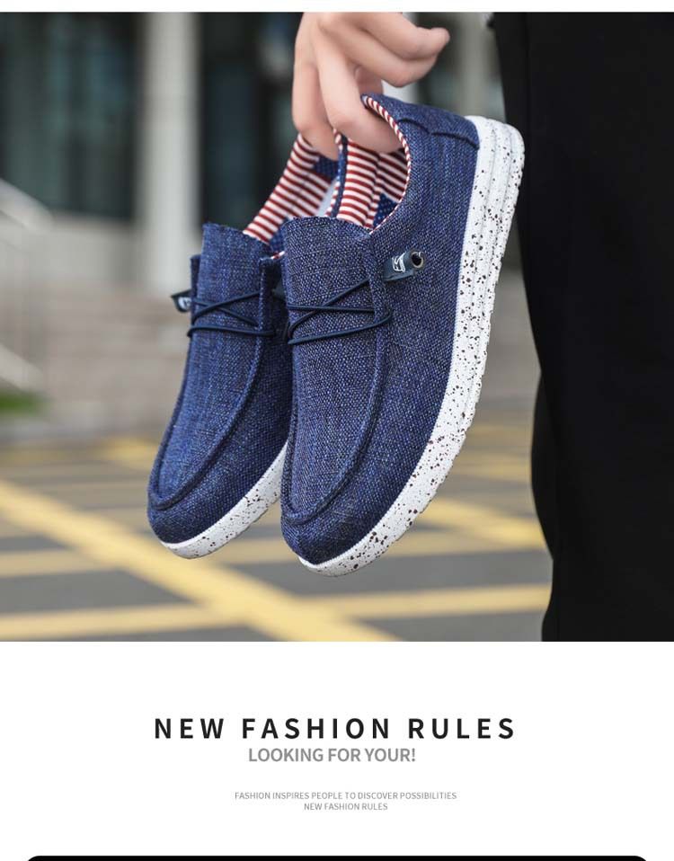 Große Herrenschuhe, Loafer, koreanischer Stil, modisch, lässig, trendig, atmungsaktiv, leicht, zum Hineinschlüpfen, leichte Canvas-Schuhe_voghion.com