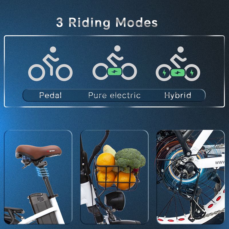 DRVETION CT20 Step-Thru Electric Bike 250W Motor 48V 15Ah Battery_voghion.com