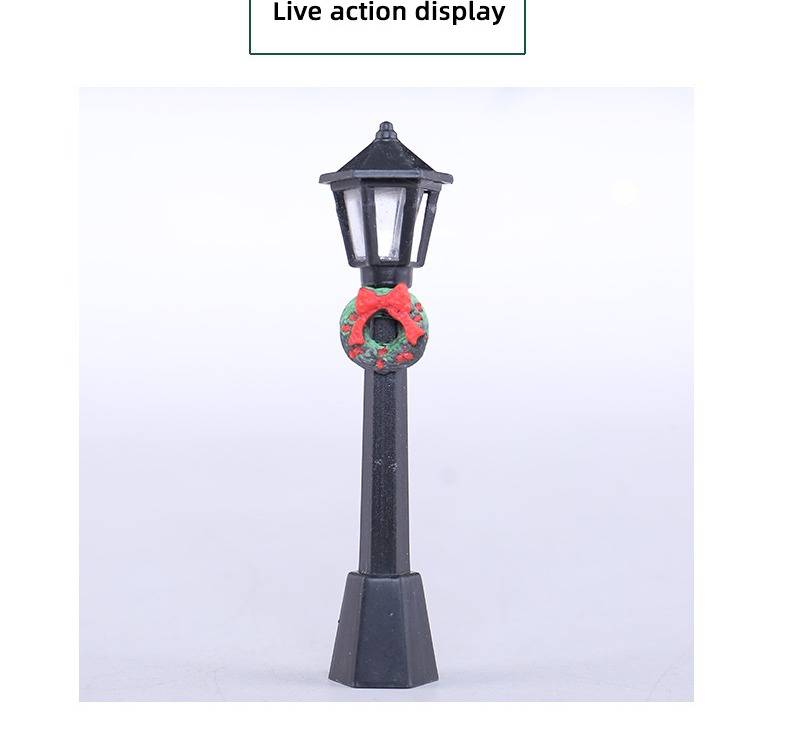 Vintage Decorative Mini Lamp Post With DIY Wreath - Set Of 5, Retro Tabletop Lantern For Christmas, Home, Garden & Party Decor_voghion.com