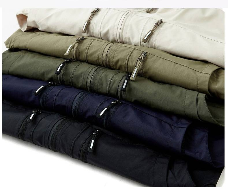 Gilet senza maniche da uomo con tasche multiple - Giacca leggera in nylon con cerniera per attività all'aperto e palestra (5 colori, dalla M alla 5XL)_voghion.com