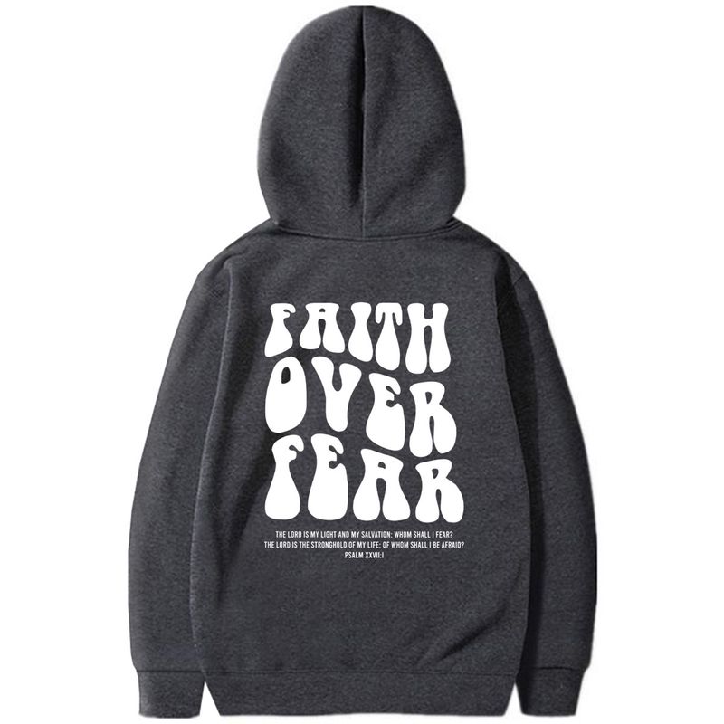 Neuer Damen-Hoodie mit überschnittenen Schultern, Buchstabenprint auf dem Rücken und Fleecefutter_voghion.com