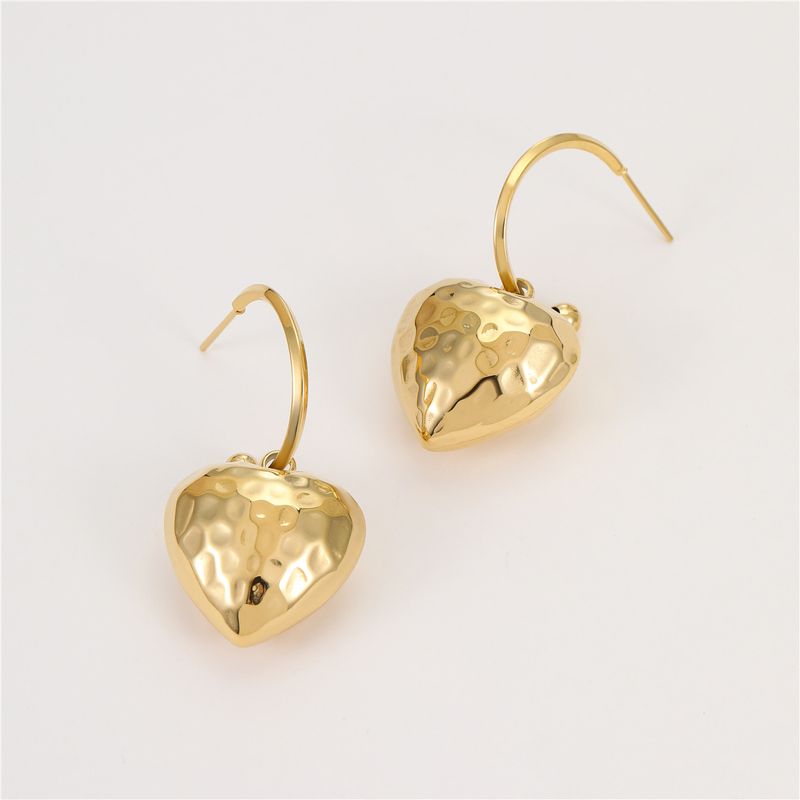 New Glossy Hollow Stainless Steel Earrings Ball Love Pendant Retro High End Titanium Steel Earrings_voghion.com