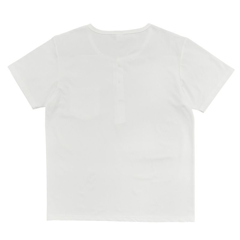 Camiseta masculina de manga curta verão 2024, decote grande, moderna, com blocos de cores, fina, Henry Top para homens_voghion.com