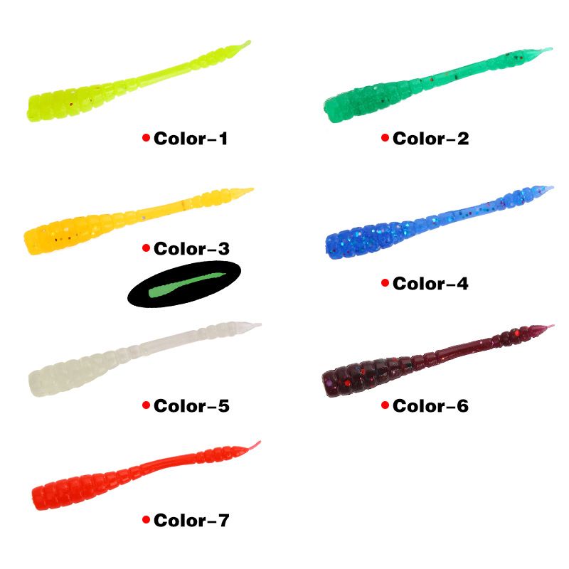 Köder Weicher Köder 0,4 g/4,5 cm Weicher Wurmköder Madenwurm Roter Wurm Fischköder 50/Beutel Angelausrüstung Produkte_voghion.com