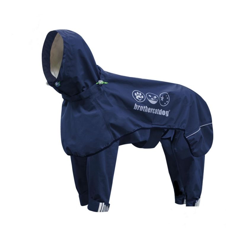 New Dog Raincoat Full Coverage Four-Legged Rain Poncho High-Quality Waterproof Strip Non-Blocking Pet Hooded Clothing_voghion.com