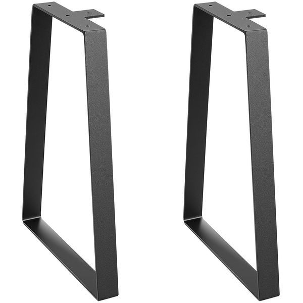 16 Inch Trapezoid Steel Table Legs, Replacement Furniture Legs Set Of 2 For DIY Coffee Tables, Modern Desks, Bench, Night Stands, Sofa, Max Load 40_voghion.com