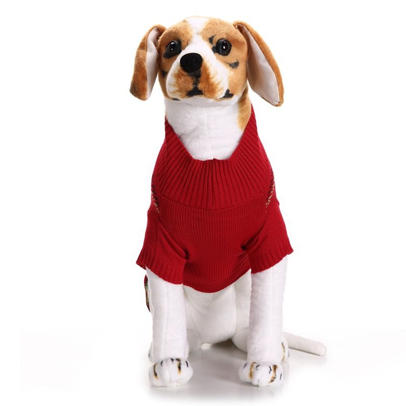 Christmas pet Clothing Red Nose Deer pet sweater Poodle Teddy Small medium large dog sweater_voghion.com