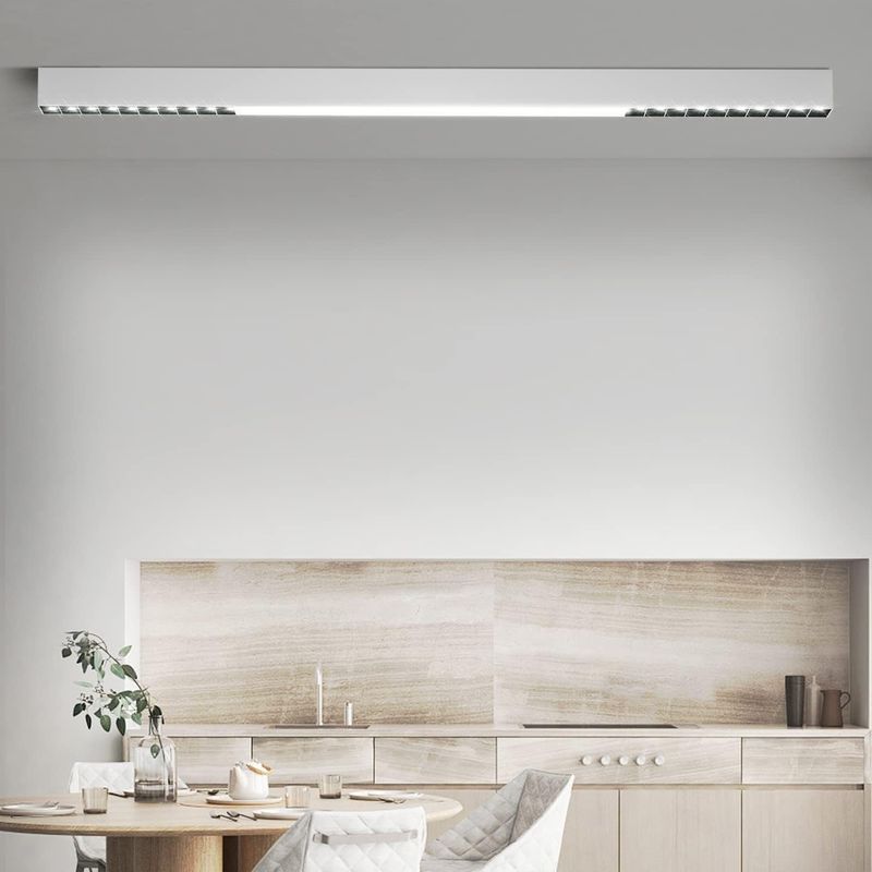 Glitzerlife Deckenlampe LED Deckenleuchte Schlafzimmer - Moderne 107CM Wohnzimmerlampe 32W Lang Küchenlampe Dimmbar Mit Fernbedienung Büro Deckenbeleuchtung Panel_voghion.com