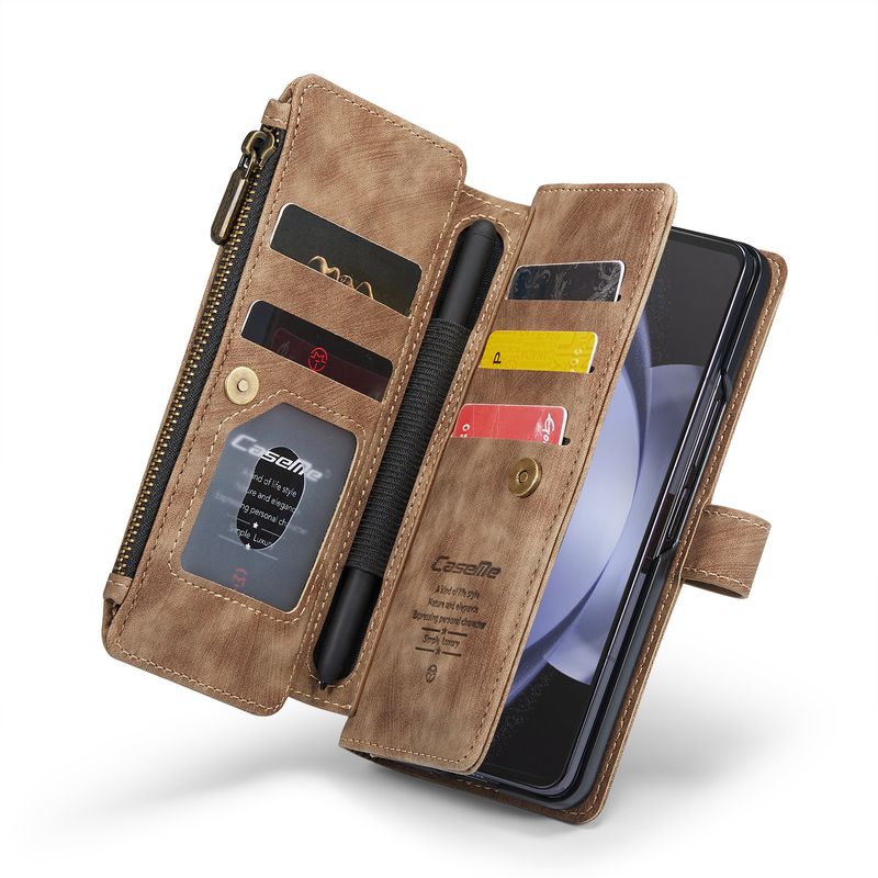 Étui en cuir pour téléphone portable Samsung Z Folder 6, étui de protection à rabat, résistant aux chutes, carte Z Folder 5_voghion.com