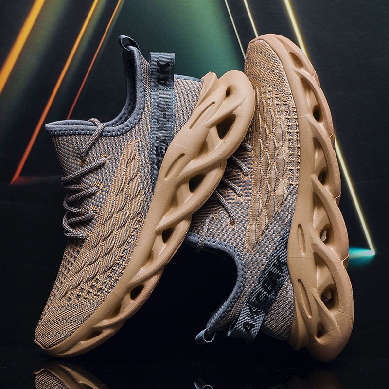 Herrenschuhe große Fischschuppen fliegende gewebte Sportschuhe Sommer dicke Sohlen trendige Herrenschuhe hochwertige kalte klebrige Kokosnussschuhe Männer_voghion.com