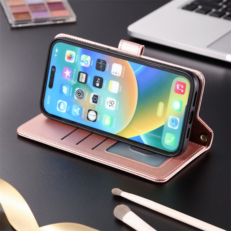 Capa Flip de Luxo para Samsung Galaxy S24 FE/S24 Ultra/S24 Plus/S24+/S24 Carteira de Couro Xadrez Porta-Cartão Capa Magnética_voghion.com