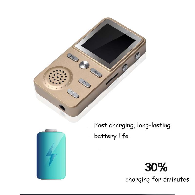 JINSERTA Metal 8GB MP3 Player Lossless HIFI MP3 Sport Music Multifunction FM Clock Recorder Loudly Stereo Players With USB Cable_voghion.com