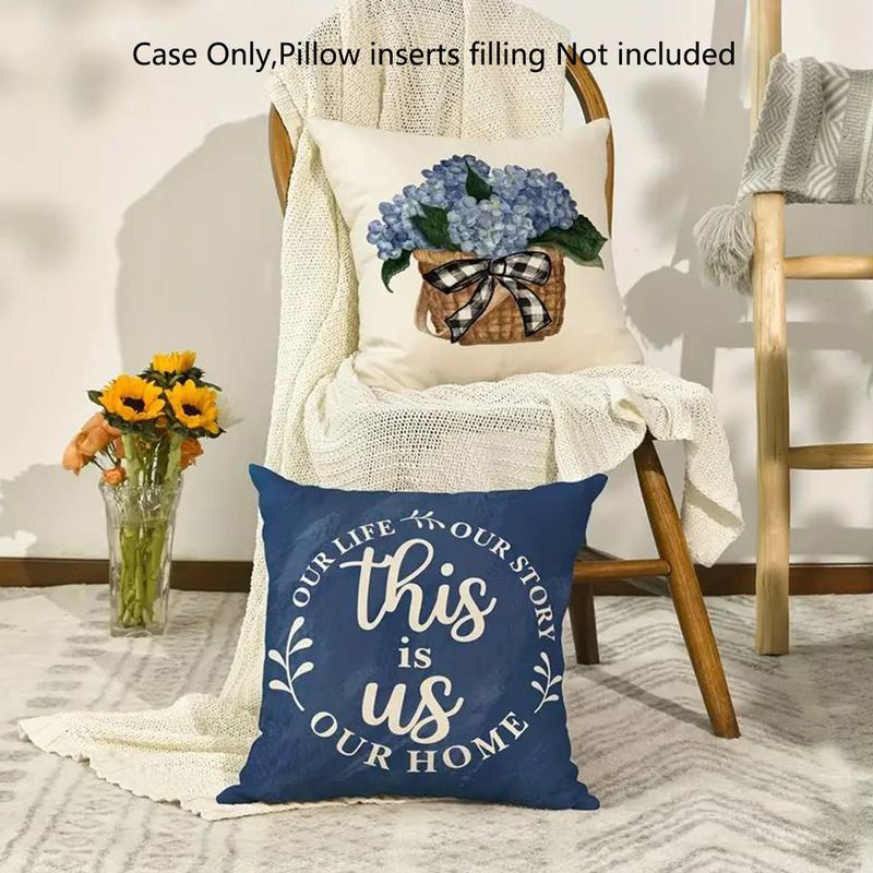 Taie d'oreiller à motif de fleurs en polaire bleu printemps, taie d'oreiller décorative pour salon, chambre à coucher, canapé_voghion.com