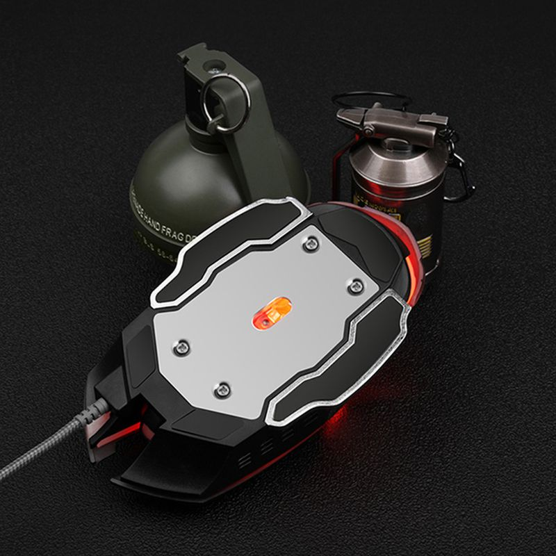 Xinweiqing Wired USB LED Optical ABS Colorful Lights Effect Mechanical Gaming Mouse for PC Laptop Gamer_voghion.com