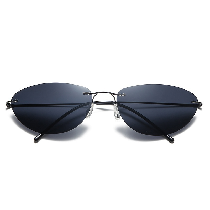 TGOGO Mode Cool Die Matrix Neo Stil Polarisierte Sonnenbrille Ultraleicht Randlose Männer Fahren Marke Design Sonnenbrille_voghion.com