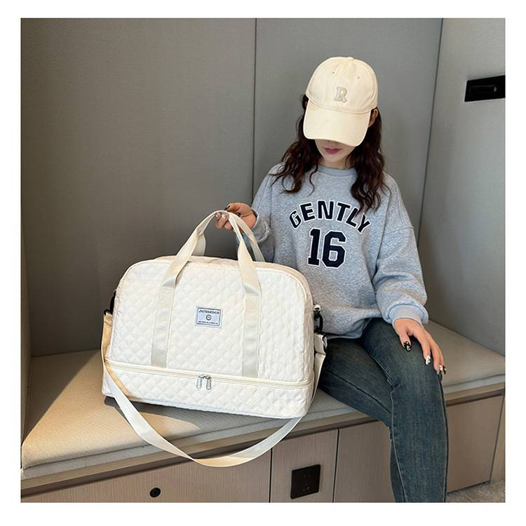 Designer fashion luggage Men's short-distance portable travel bag Women's multi-functional dry wet separation waterproof sports fitness bag_voghion.com