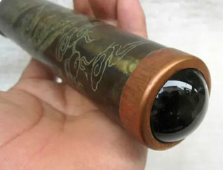 MERAVIGLIOSO LAVORO MANUALE CINESE SCULTURA IN RAME DEL TIBET DRAGO CALEIDOSCOPIO_voghion.com