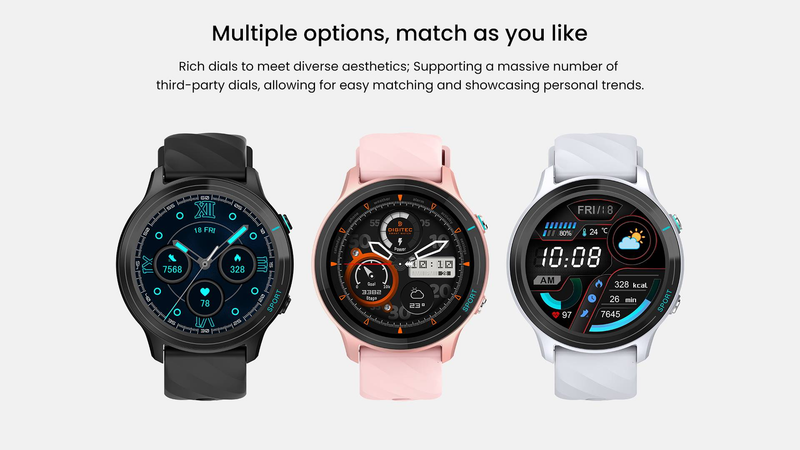 Smart Watch Fitness Tracker For Android IPhone Mobile Phones, Sports Running Digital Watch With Sedentary Reminders,Circular Touch Screen Smart Watch_voghion.com