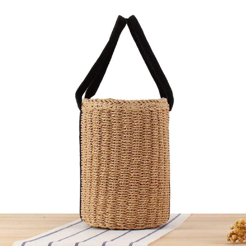 Damentaschen Einteiliges Drop Shipping Neuer Stil Einfache Papierseilgewebte Tasche Handgewebt Große Kapazität Urlaub Hand Dual Zweck Tasche_voghion.com
