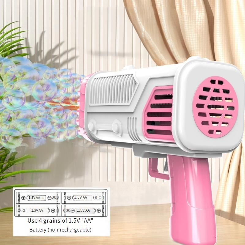 36-Loch-Seifenblasenmaschine im Gatling-Stil – Elektrischer Raketenwerfer für Kinder und Straßengeschäfte, 800+ BPM mit LED-Lichtshow_voghion.com