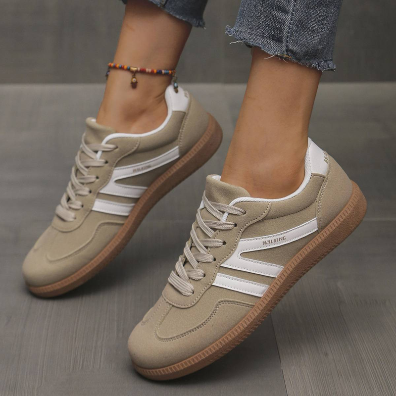 Damesschoenen Lente Nieuwe Veterschoenen Wedgesleekte Dikke Bodem Ronde Neus Instappers Lichtgewicht En Comfortabele Casual Schoenen Voor Dames_voghion.com