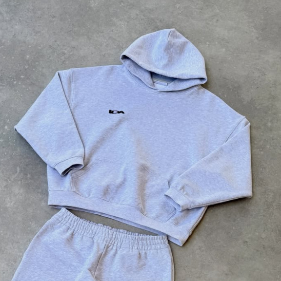 Men's Clothing Streetwear Hoodie & Sweatpants Set – Relaxed Fit Men's Loungewear (Grey, S-XL)_voghion.com