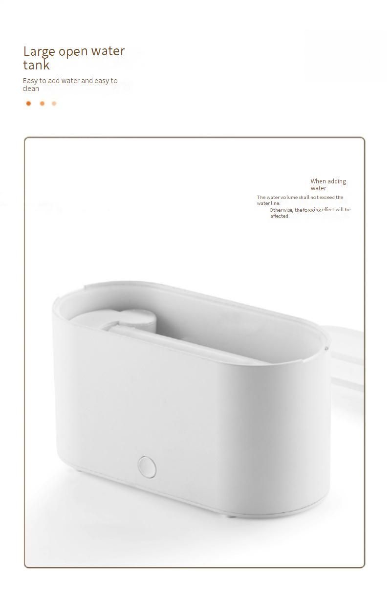 Diffusore di aromi e umidificatore Smart Flame - Mini nebulizzatore di oli essenziali da tavolo a ultrasuoni con effetto fiamma a LED tremolante, funzionamento silenzioso_voghion.com