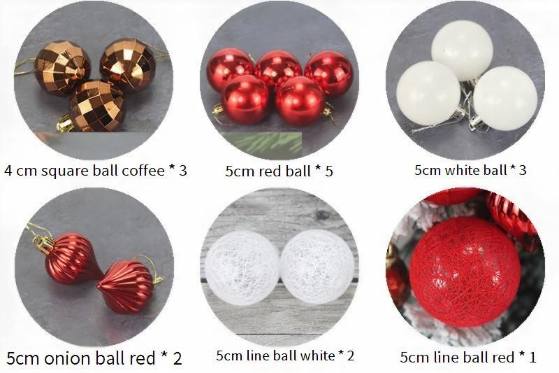 Weihnachts-Minibaum-Set, 45 cm und 60 cm, beflockt, mit LED-Lichtern – Dekorationen in Rosa, Weiß, Rot und Gold für die Feiertage und das Zuhause_voghion.com