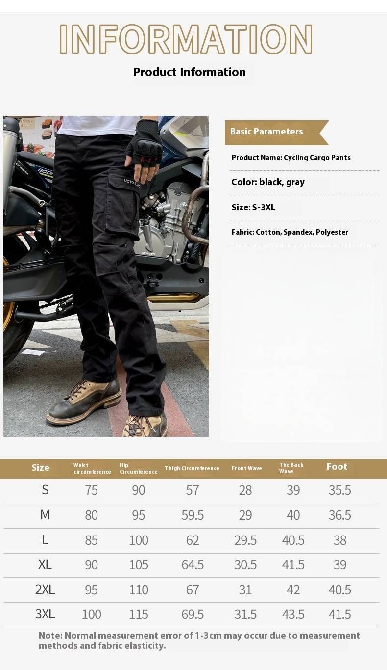 Pantalones de moto blindados con certificación CE de nivel 2: estilo retro unisex para el trabajo, para desplazamientos y conducción informal. Protección para todo tipo de clima con protectores de cadera y rodillas._voghion.com