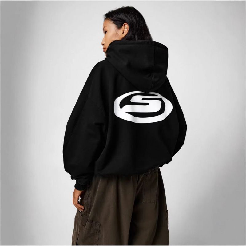 Trendiger Unisex Oversize Hoodie mit 3D-Print – Lässiger Streetwear Pullover für Damen & Herren – Farboptionen Schwarz & Weinrot_voghion.com