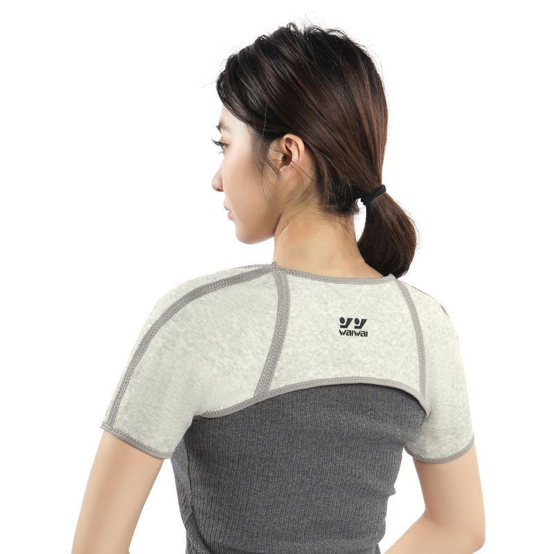 Schulterbandage mit Beifußkraut zur Linderung von Nacken- und Schulterschmerzen – Wärmespeichernd, verstellbar und atmungsaktiv für Damen und Herren – Für Winterschlaf und den täglichen Gebrauch_voghion.com