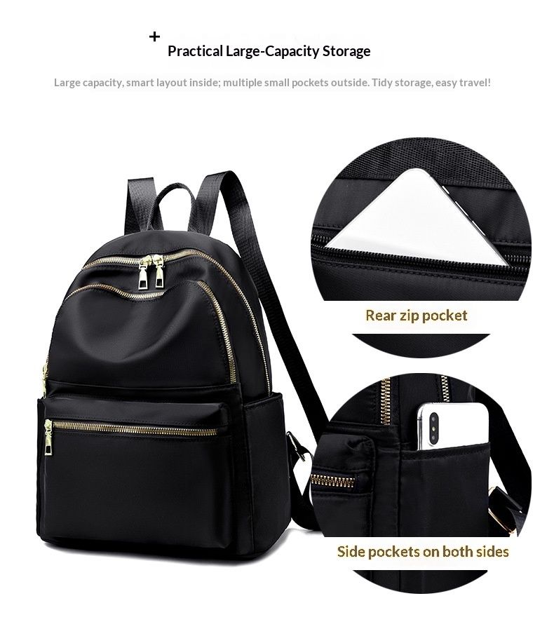 Satin Satin Factory Direct Sales 2024 New Trendy Korean Version Versatile Single Shoulder Crossbody Fashion Oxford Cloth Backpack_voghion.com