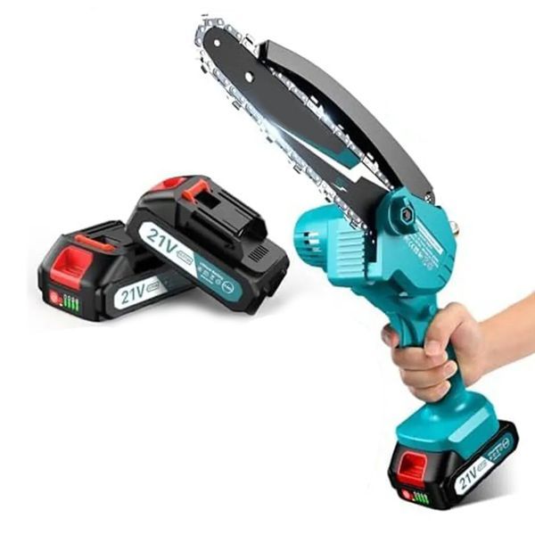 6 Inch Mini Cordless Chainsaw ,w/ 2x2000mAh Batteries,Battery Powered Chainsaw For Wood Tree Cutting_voghion.com