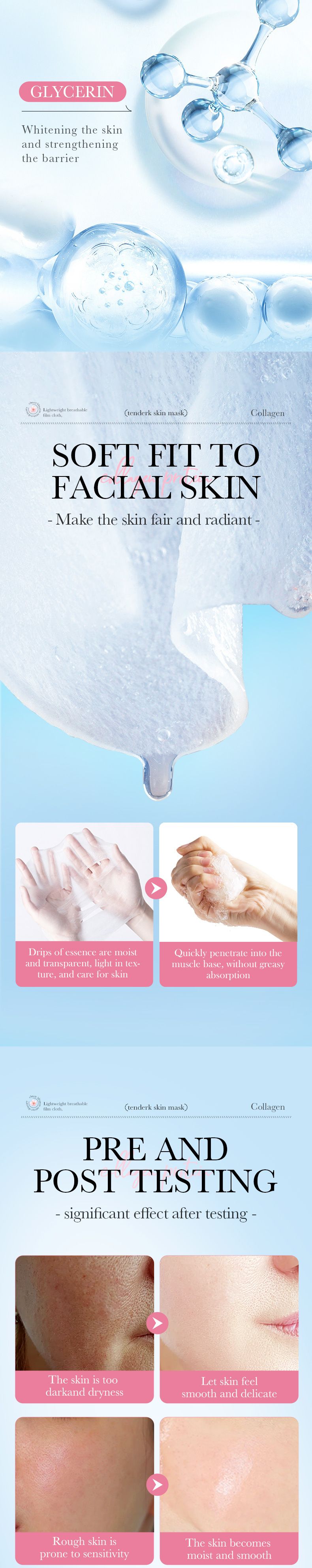 Full English Sakura Sheet SADOER Collagen Moisturizing And Skin Nourishing Mask_voghion.com