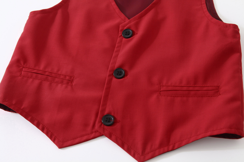 children's clothing boys autumn new three-piece suit dress formal British style vest suit gentleman tie clothing_voghion.com