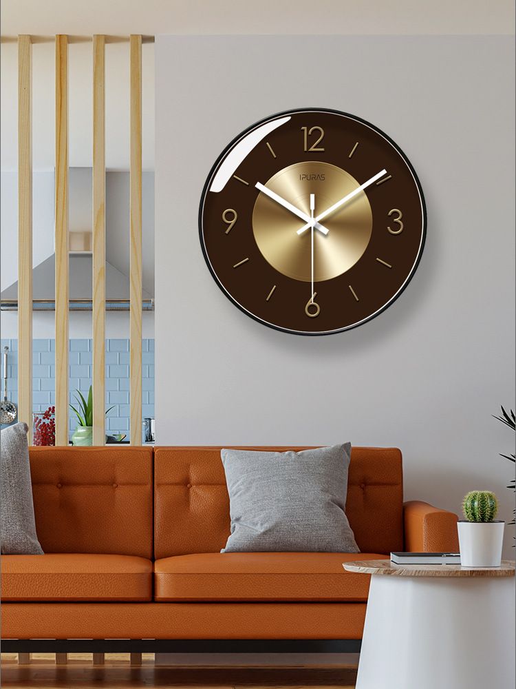 Yipula 7077 Light Luxury Simple Modern New Decorative Home Silent Watch Living Room Wall Clock_voghion.com