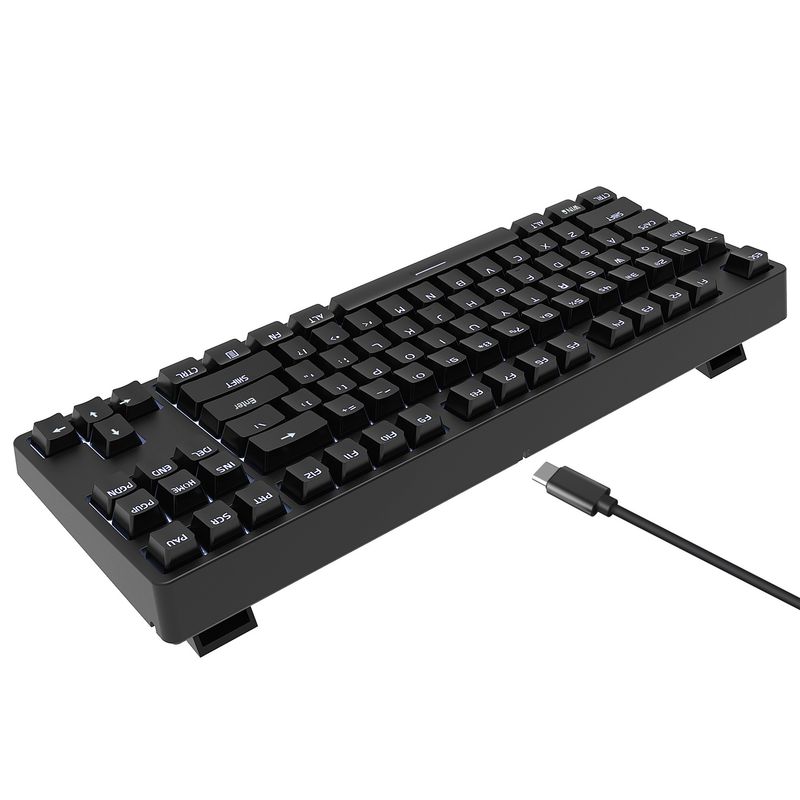 Hot Sale 87 Keys Wired Mechanical Game Keyboard Red Shaft Esports Office Removable Plug Shaft 20+ White Light Spot_voghion.com