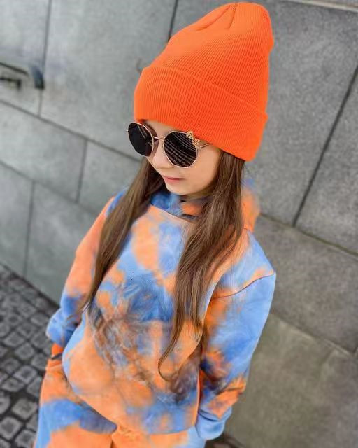 Mutter & Kinder Kinderkleidung Freizeit Sport Langarm Tie Dye Pullover Anzug_voghion.com