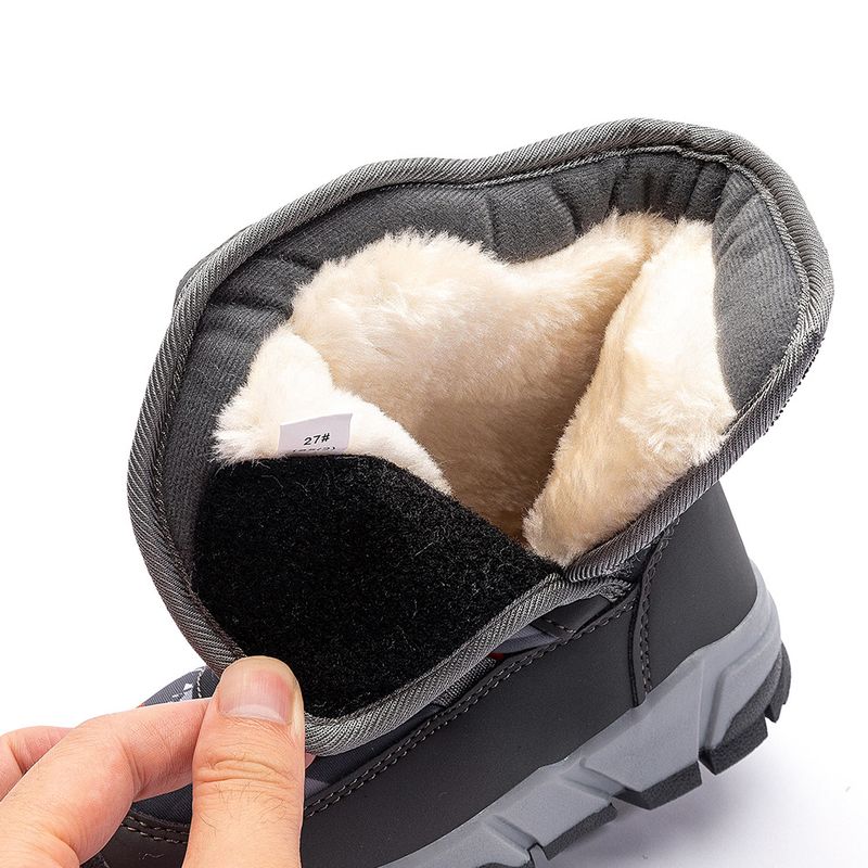 Kinder Schneeschuhe Jungen Stiefel Winter neue Samt Baumwollstiefel Baby warme Mädchen Schuhe_voghion.com