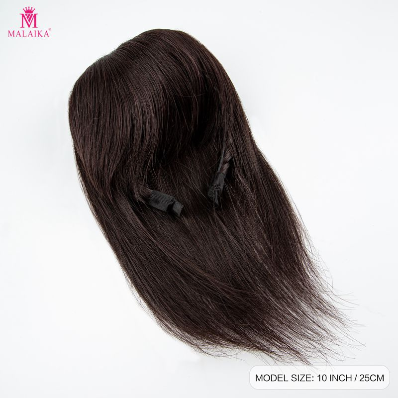 Women Twist Braid Headband Straight Hairpieces Human Hair Clip In Topper Hair Extensions With Bangs Natural Black Natural Black And Brown_voghion.com