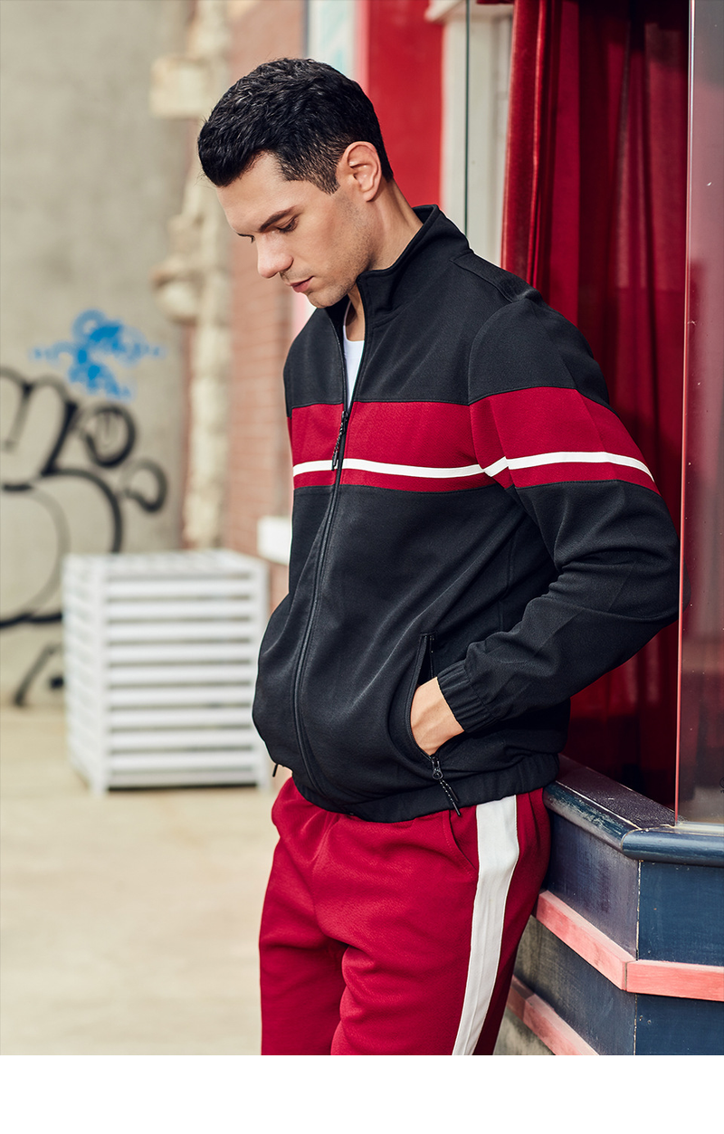 Maglione casual sportivo da uomo classico alla moda, primavera e autunno, con cerniera, nuovo colore, taglie grandi, ampio set_voghion.com