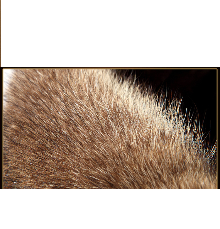Abrigo largo de piel de mapache de invierno con cuello de piel grande para hombre abrigo de cuero grueso_voghion.com