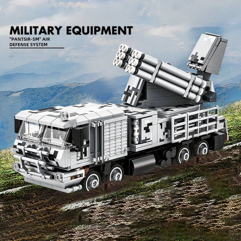 WW2 Military Classic Model "Pantsir-sm" Airdefense System Collect Ornaments Building Blocks Bricks Christmas Toys_voghion.com