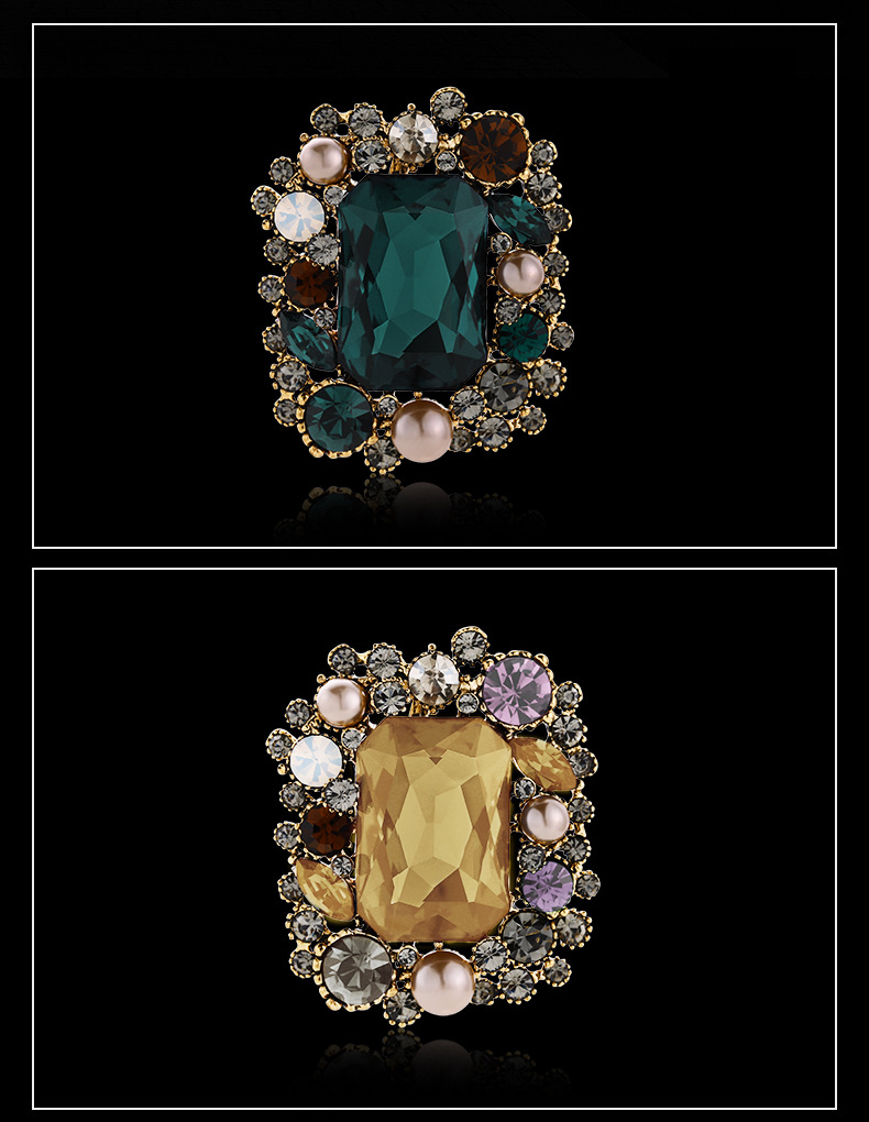 Retro gericht brosche high-end-frauen neue luxus kristall corsage elegante hohe gefühl pin anzug zubehör_voghion.com