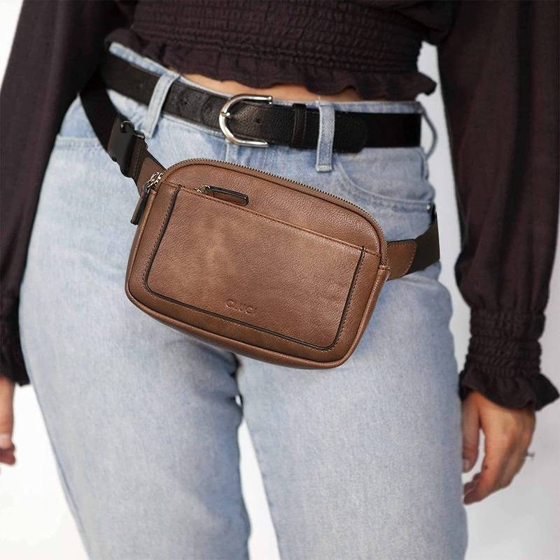 Waist Bag Women Crossbody Bag Belt Bag Adjustable Strap Fashion Casual Leather Female Pack Ladies Messenger Shoulder Bag Travel_voghion.com