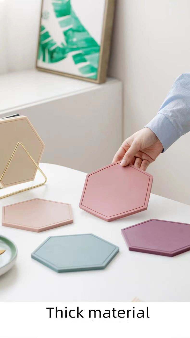 Tapis isolant en silicone pour salle à manger, tapis anti-brûlure pour casserole, plat, assiette, dessous de plat résistant aux hautes températures_voghion.com