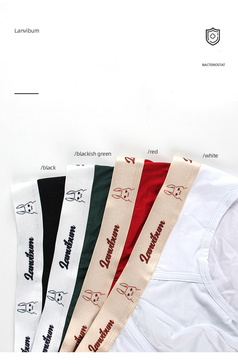 Roupa íntima e pijamas Boxer de algodão com cintura média e antibacteriano_voghion.com